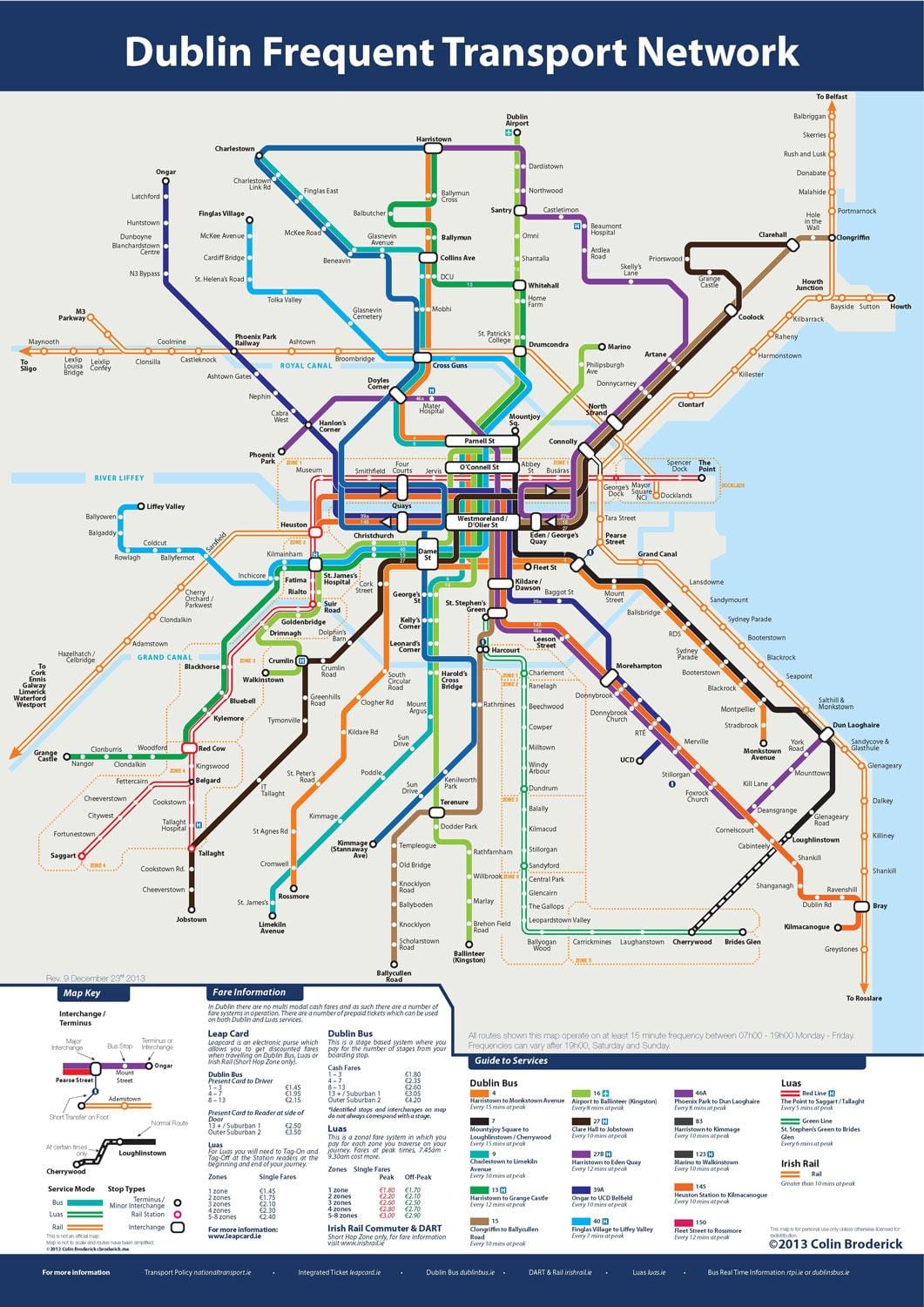 버스 지도 Dublin
