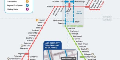 Luas 크로스 시티 노선도
